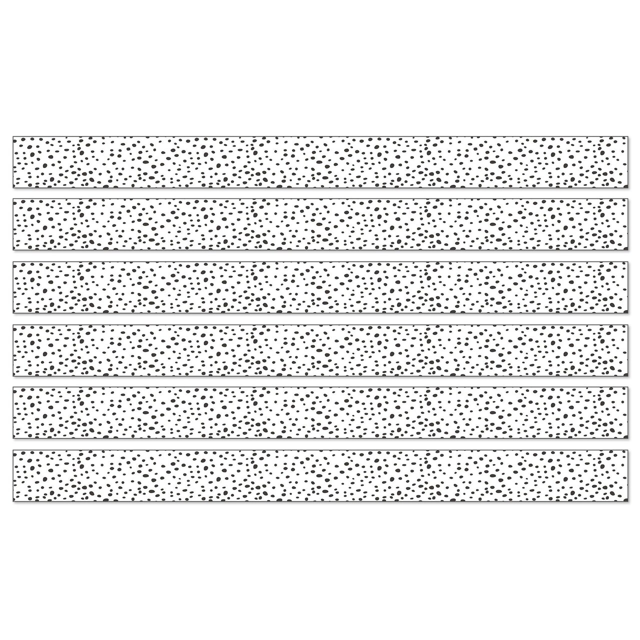 We Belong Black Dots Straight Borders Per Pack, 36 Feet Per Pack, 6 Packs